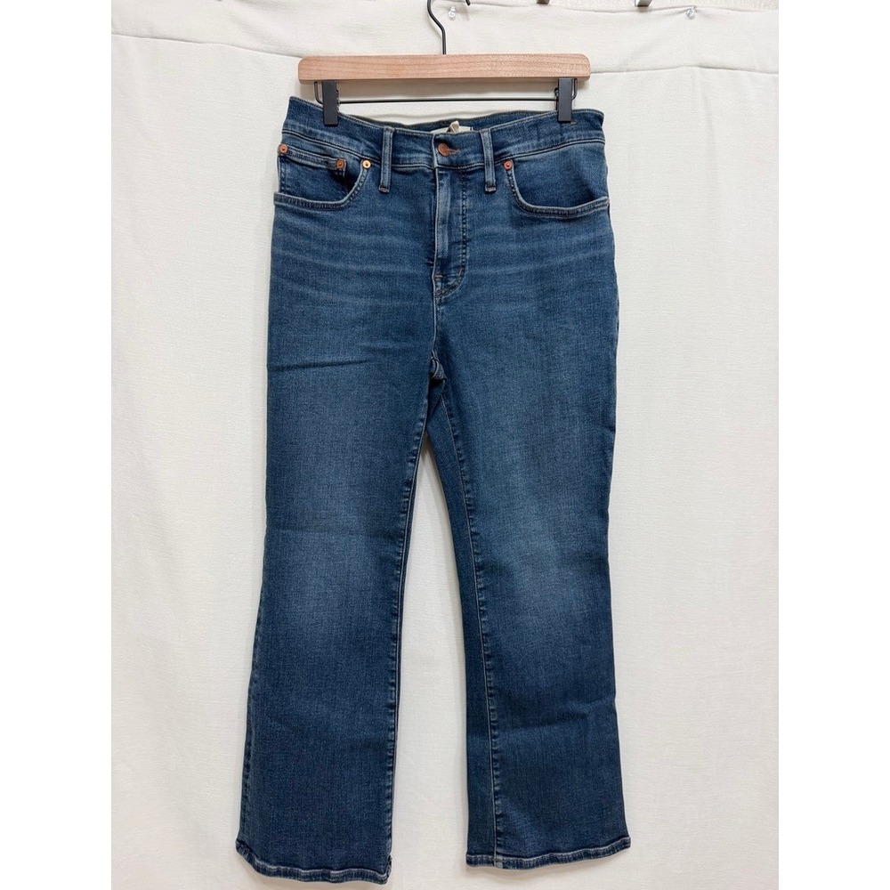 Madewell Mid-Rise Kick Out Jeans Womens 30 Dark Wash Flare Denim